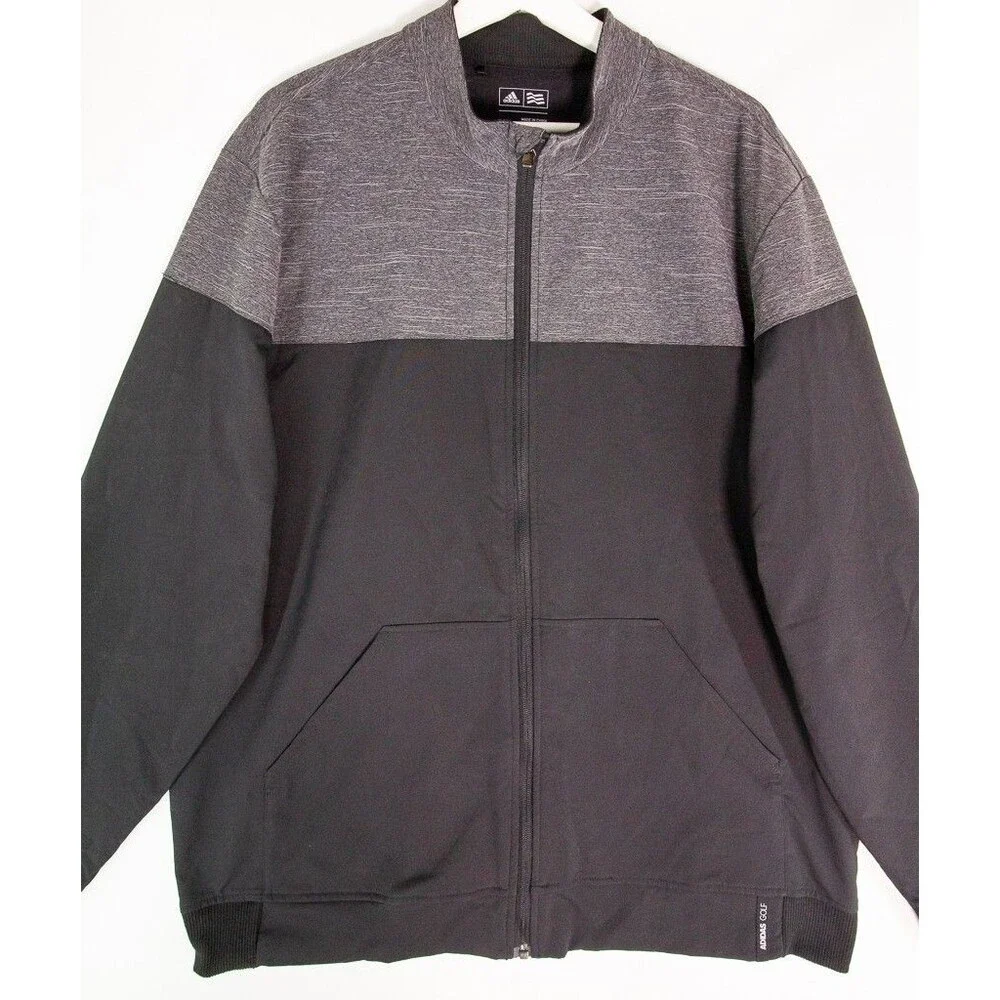 Adidas Golf Full Zip Heathered Gray Jacket Men’s Size XL